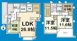 愛知県名古屋市瑞穂区中根町4丁目【一戸建】の間取り