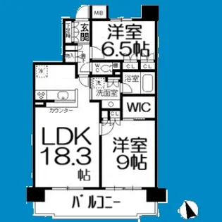 レジディア徳川【8階】の間取り