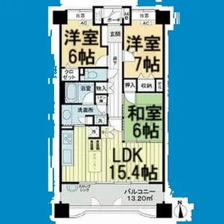 サンパーク名駅スクエア【2階】の間取り