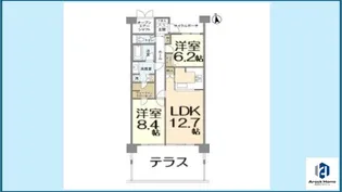 ダイアパレス三の丸西【202号室】の間取り