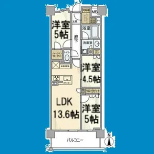 オープンレジデンシア桜山ヒルズ【3階】の間取り