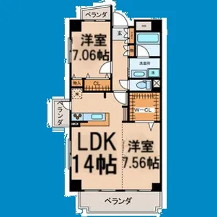 Primavera【4階】の間取り