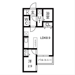 fika道徳【3階】の間取り