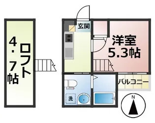 コンフォート幡野【202号室】の間取り