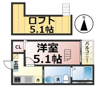 カミノサントゥアリオ【103号室】の間取り