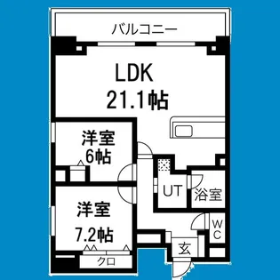 ロイジェント日吉Ⅱ【1001号室】の間取り