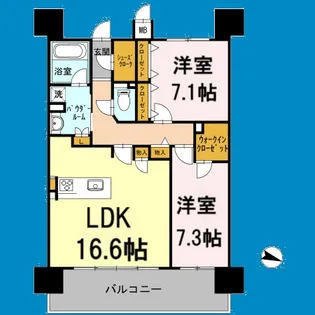 ロイヤルパークスERささしま EAST【10階】の間取り