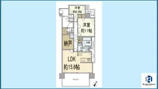 ライオンズ南大高ディアグランデ【414号室】の間取り