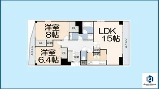 アビタシオン泉【8階】の間取り