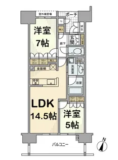マストスクエア本山四谷通【201号室】の間取り