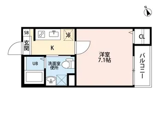 N&A home 露橋【102号室】の間取り