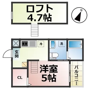 エクシア道徳【205号室】の間取り