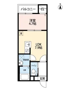 ミュー大喜【101号室】の間取り