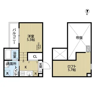 Rich hill SUWA【202号室】の間取り