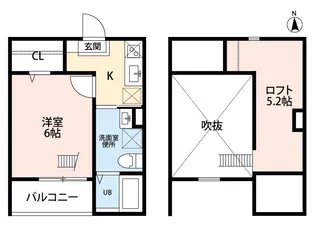ラフィオーレ小本【205号室】の間取り