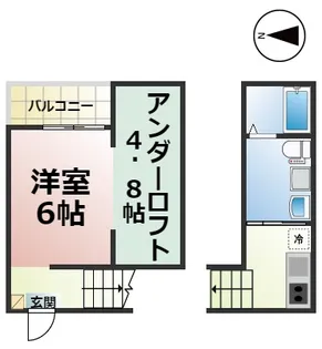 clarte荒子Ⅰ【102号室】の間取り