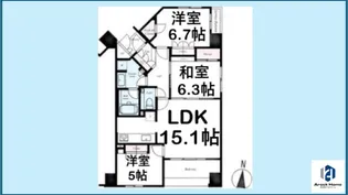 アップルパレス丸の内【4階】の間取り