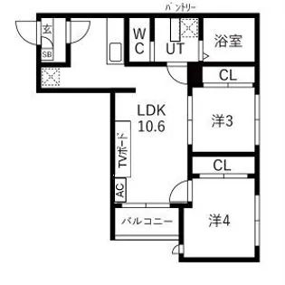 Tidy大江【2階】の間取り