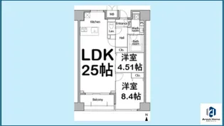 グラン アベニュー栄【1203号室】の間取り
