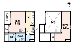 CONFORT大畑【102号室】の間取り