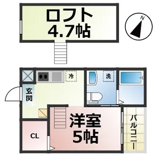 エクシア道徳【103号室】の間取り
