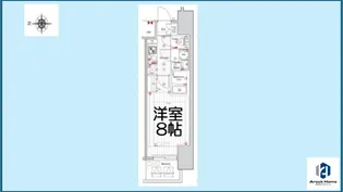 メイクス名駅太閤【6階】の間取り