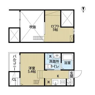Jeunesse石場【201号室】の間取り