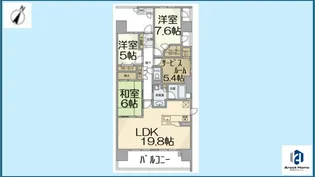 フロンティア・グリーンフォート【6階】の間取り