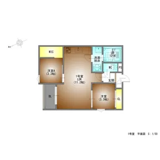 REGALEST serene鶴舞【1階】の間取り