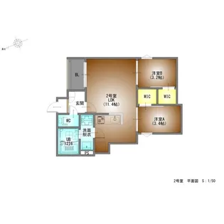 REGALEST serene鶴舞【2階】の間取り