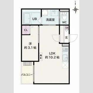 Jack tatsumiⅠ【2階】の間取り