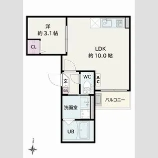 Jack tatsumiⅠ【3階】の間取り