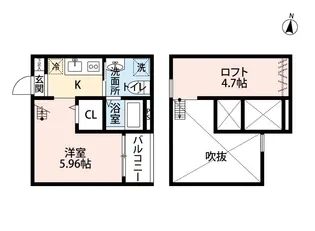 Castello chiave【203号室】の間取り