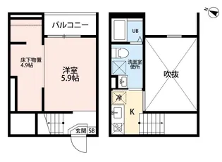 Force高畑(フォルスタカバタ)【1階】の間取り