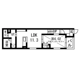 リヴェール元中野Ⅱ【101号室】の間取り