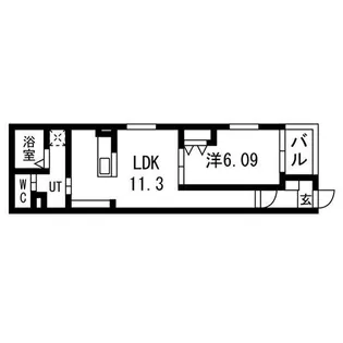 リヴェール元中野Ⅱ【202号室】の間取り