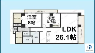 ラ・フォルトゥレス・ド・フェ覚王山【3階】の間取り
