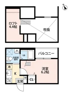 ヴァンクール中小田井【105号室】の間取り
