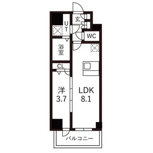 メイクスデザイン名駅南【501号室】の間取り