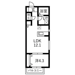 リトリート氷室【101号室】の間取り