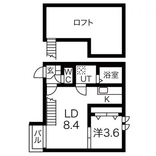 Ampio高畑【203号室】の間取り
