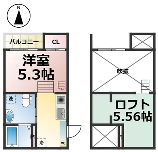 ATLAUS 道徳【1階】の間取り