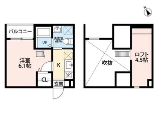 アミカルルーチェ南川【205号室】の間取り