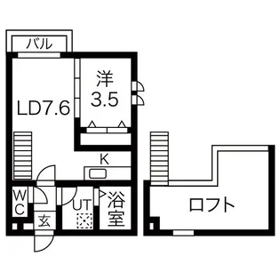 Creo六番町弐番館【1階】の間取り