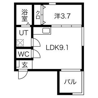 BELLE ROSE大江 WEST(A棟)【2階】の間取り