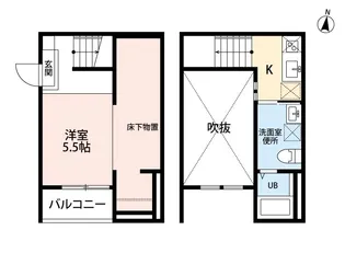 VIVA米野Ⅱ【205号室】の間取り