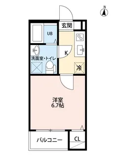 フィローネ高畑【103号室】の間取り