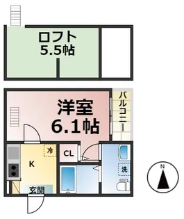 Core Kanayama【205号室】の間取り