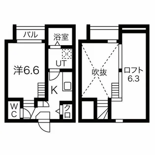 ニューストラーダ【202号室】の間取り