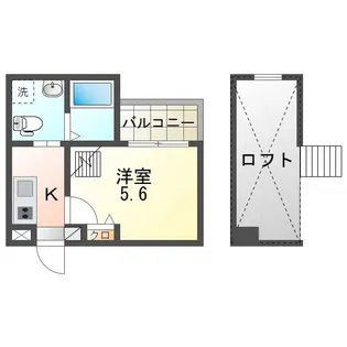 CRASTINE高畑【203号室】の間取り